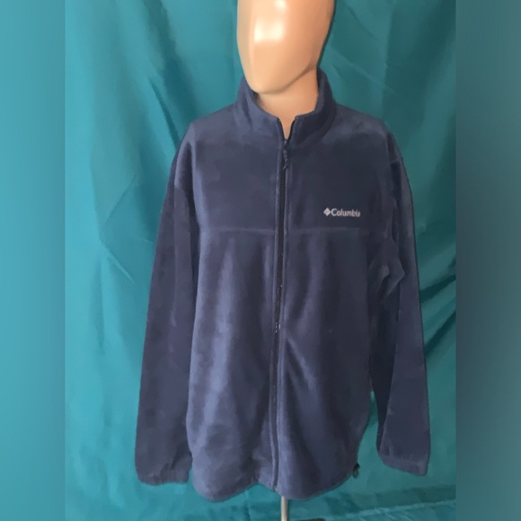 Columbia Other - Columbia, Mens Navy Blue zipper fleece jacket, side pockets, size XLT, EUC